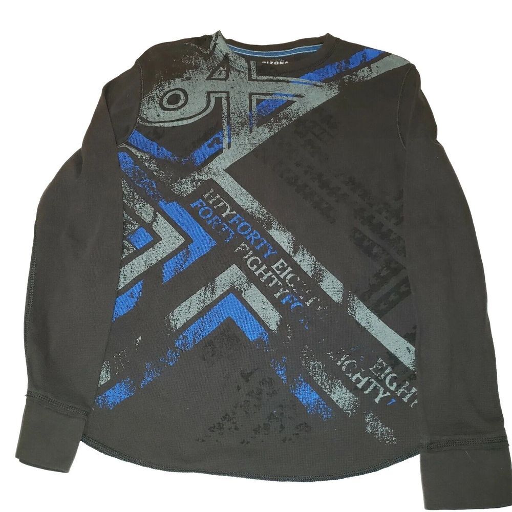 The Arizona Jean Company Mens Thermal Shirt Size Large Grey Long Sleeve 84 Logo
